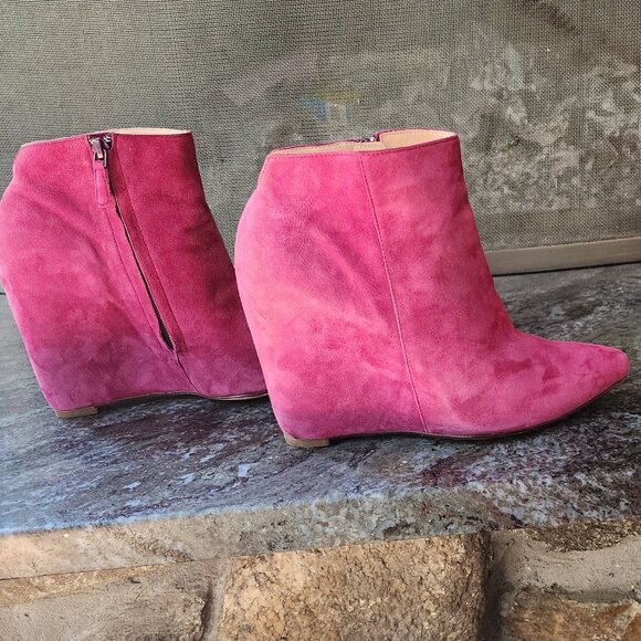 Cole Haan Winery Suede Wedge Verdi Bootie Size 8B - Picture 14 of 16